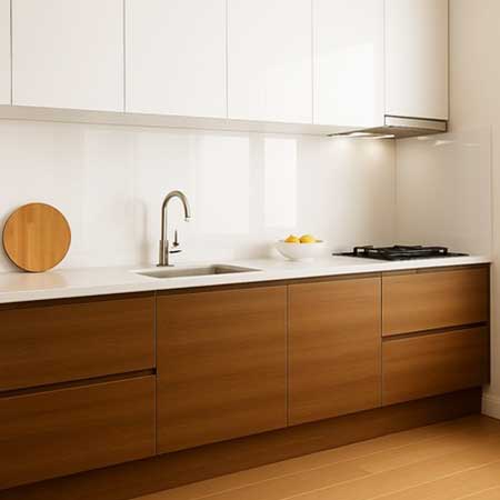 crédence cuisine blanche crédence blanche - verre blanc